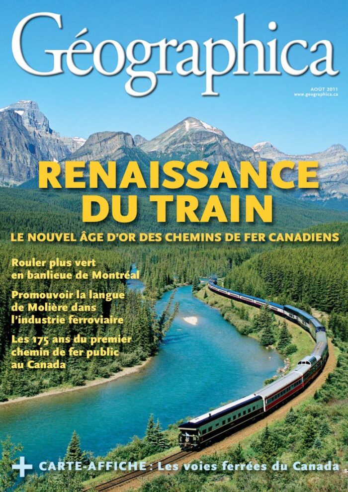 Couverture Géographica — Les Voies Ferrées du Canada