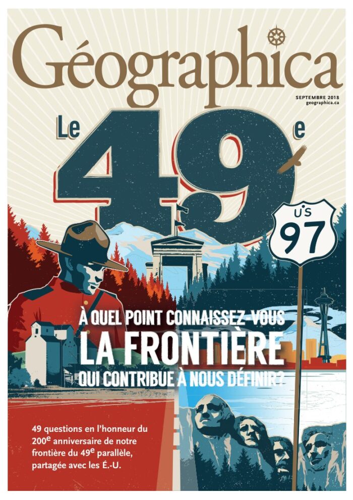 Couverture Géographica — Le 49e Parallèle